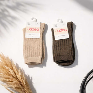 Calza donna corta a coste cashmere e modal Jadea JCB803- 2 paia