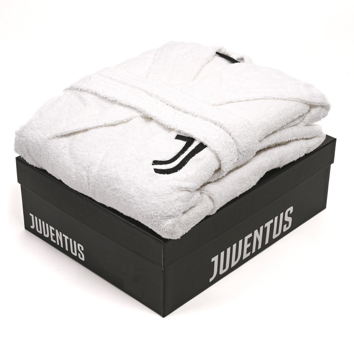 Accappatoio ufficiale Juventus in spugna con cappuccio 100% cotone