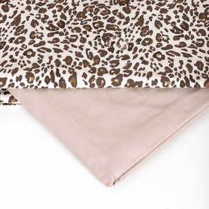 Completo Letto Matrimoniale Leopardato in 100% Cotone Laura Biagiotti