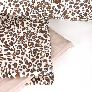 Completo Letto Matrimoniale Leopardato in 100% Cotone Laura Biagiotti