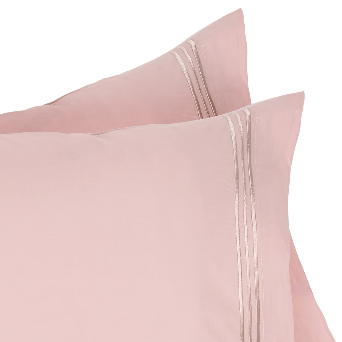 Completo Letto Matrimoniale con ricamo laterale 100% cotone Laura Biagiotti Florie
