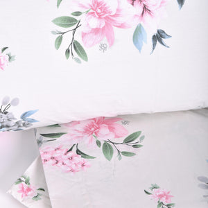 Completo Letto matrimoniale 100% Cotone fantasia floreale Laura Biagiotti Okab