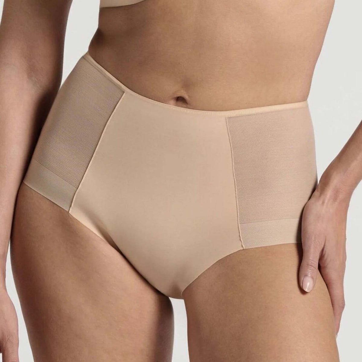 Slip vita alta donna taglio laser tulle e microfibra Lepel 306
