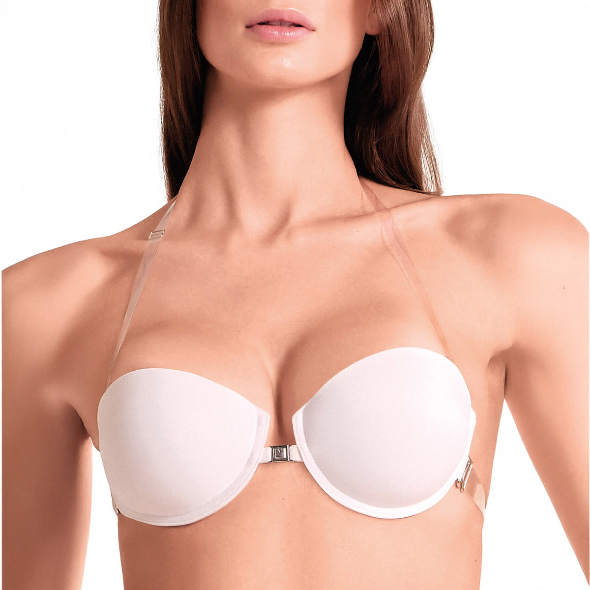 Reggiseno fascia Lormar lynette schiena scoperta spalline trasparenti