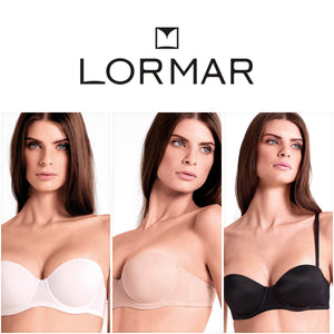 Reggiseno fascia Lormar Pura imbottito con ferretto
