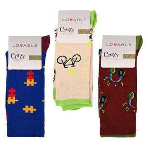 Calze unisex in caldo cotone a fantasia Lovable L06JF 3 paia