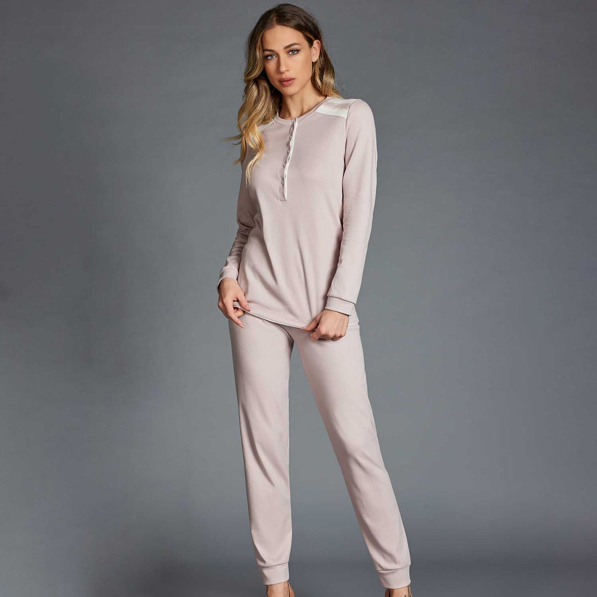 Pigiama donna caldo cotone Lunatica 52141