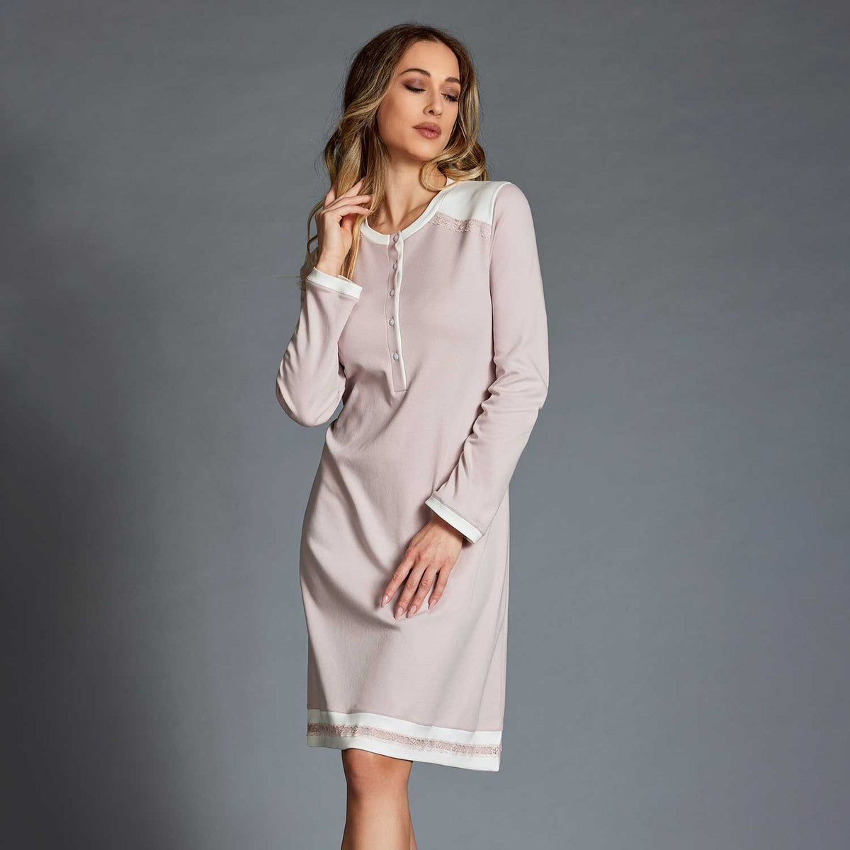 Camicia da notte donna interlock Lunatica 52144