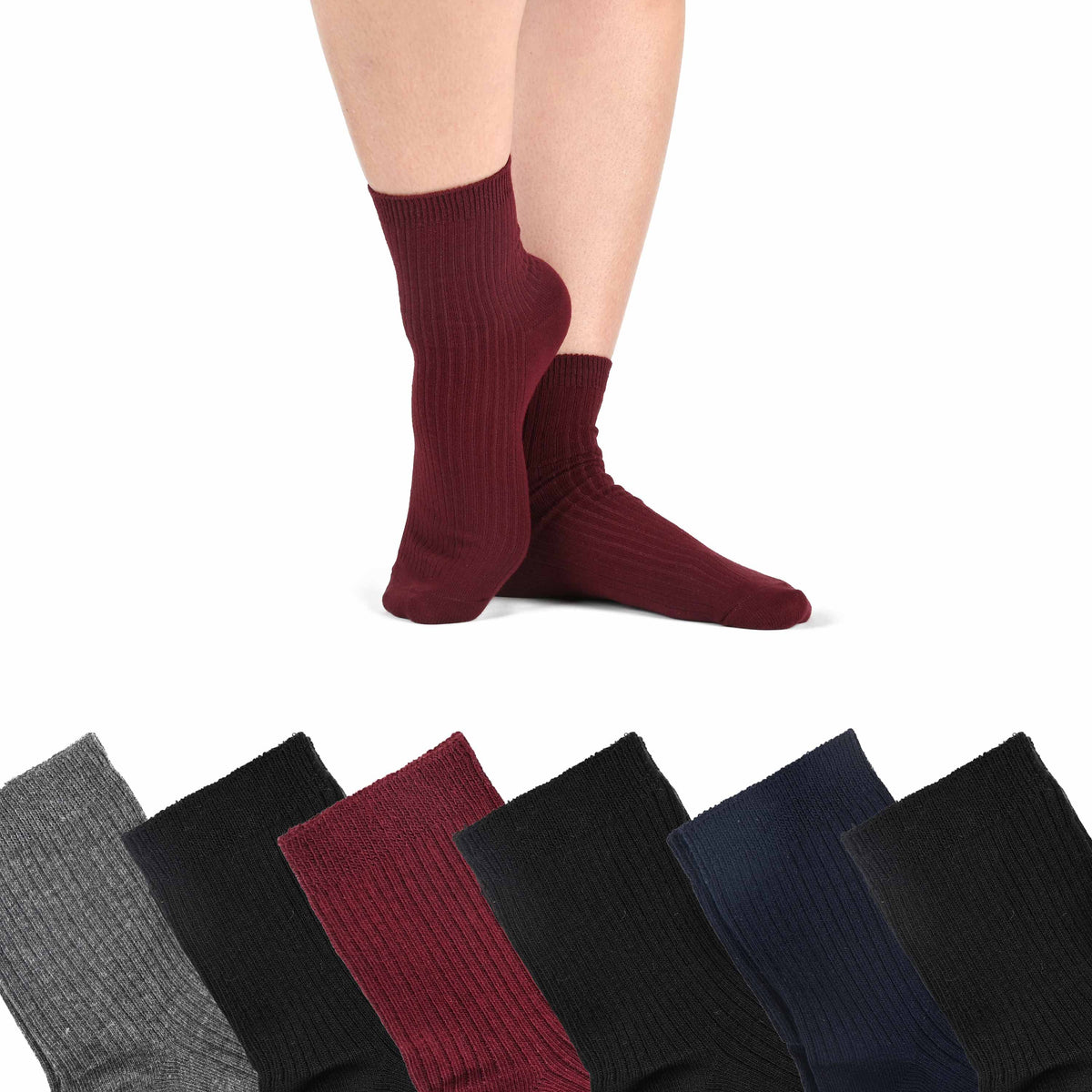 Calze corte assortite caldo cotone Meritex 3610 6 paia