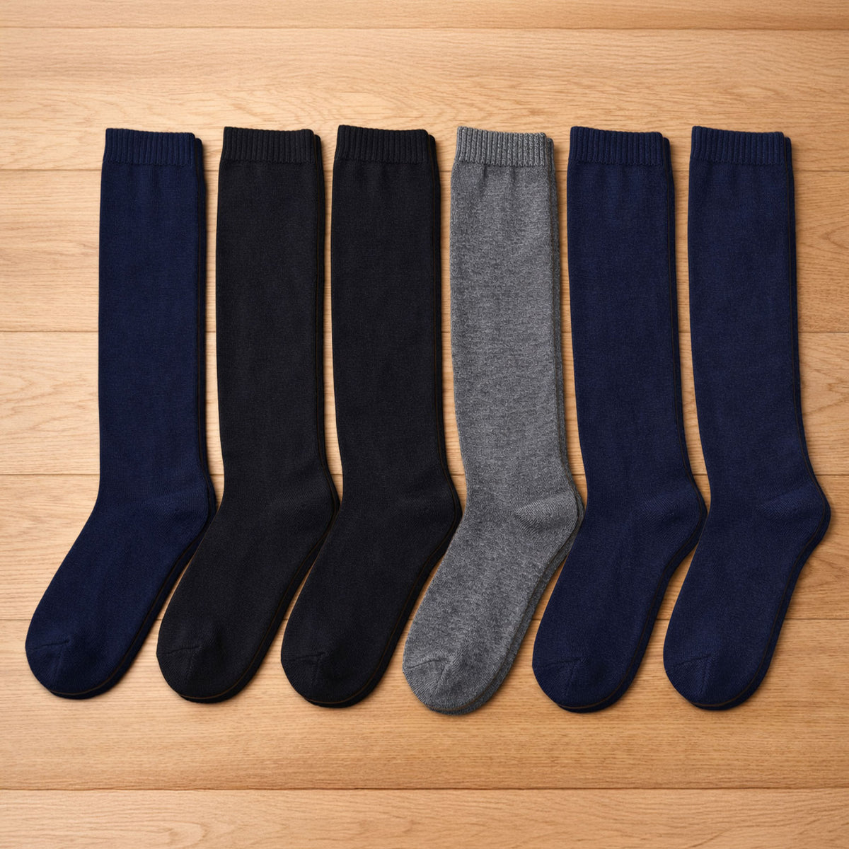 Calze lunghe bimbo assortite caldo cotone Meritex 4002 - 6 paia