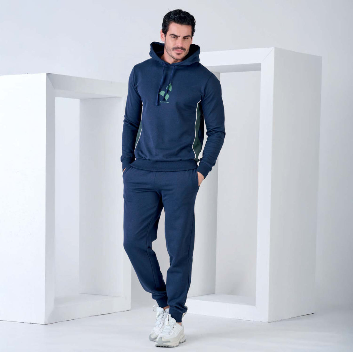 Tuta uomo con cappuccio felpata Navigare 29608