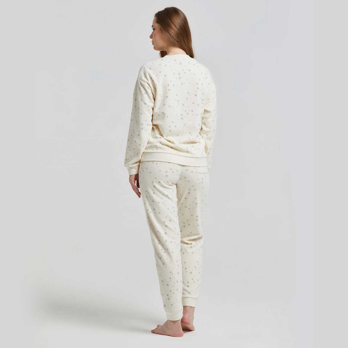 Pigiama donna in pile con stelline Pompea lapponia