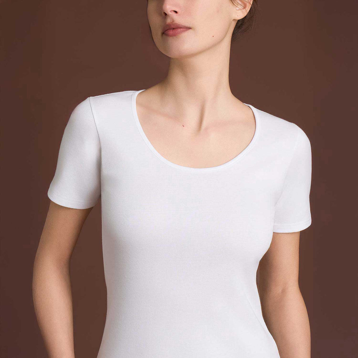 Maglia intima donna caldo cotone termico manica corta DM43A7