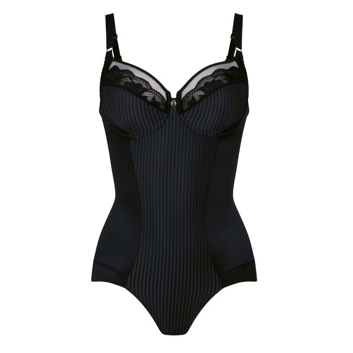 Body modellante con ferretto e pizzo Rosa Faia 3465