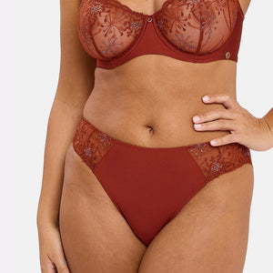 Slip in microfibra e tulle ricamato Sans Complexe 60PAL79