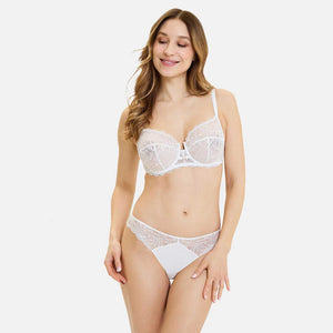 Slip donna pizzo e microfibra traslucida Sans Complexe 60PAO32