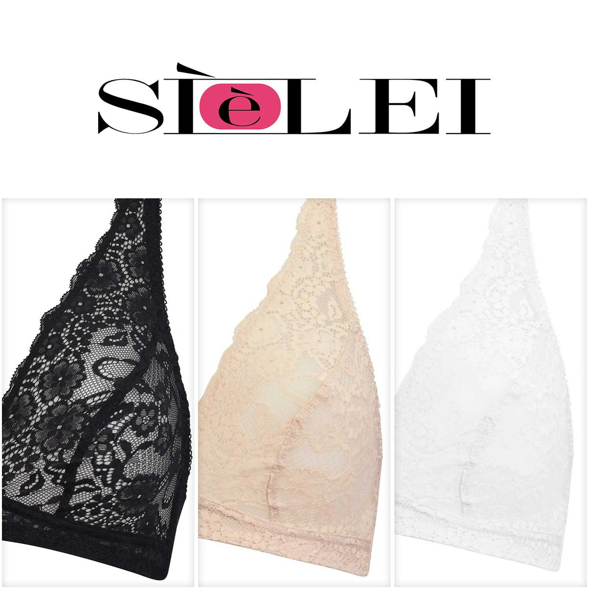 Reggiseno triangolo senza ferretto Sièlei 2678 sfoderato pizzo