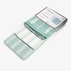 Set da 3 strofinacci Preziosa Candido 2 100% cotone naturale