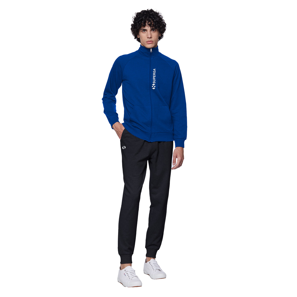 Tuta Uomo in cotone Primaverile felpa con Zip Superga SMS25608
