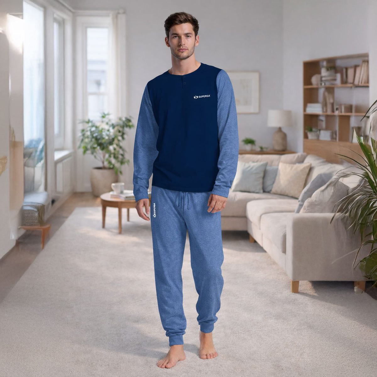Pigiama uomo cotone leggero Superga SMS26332