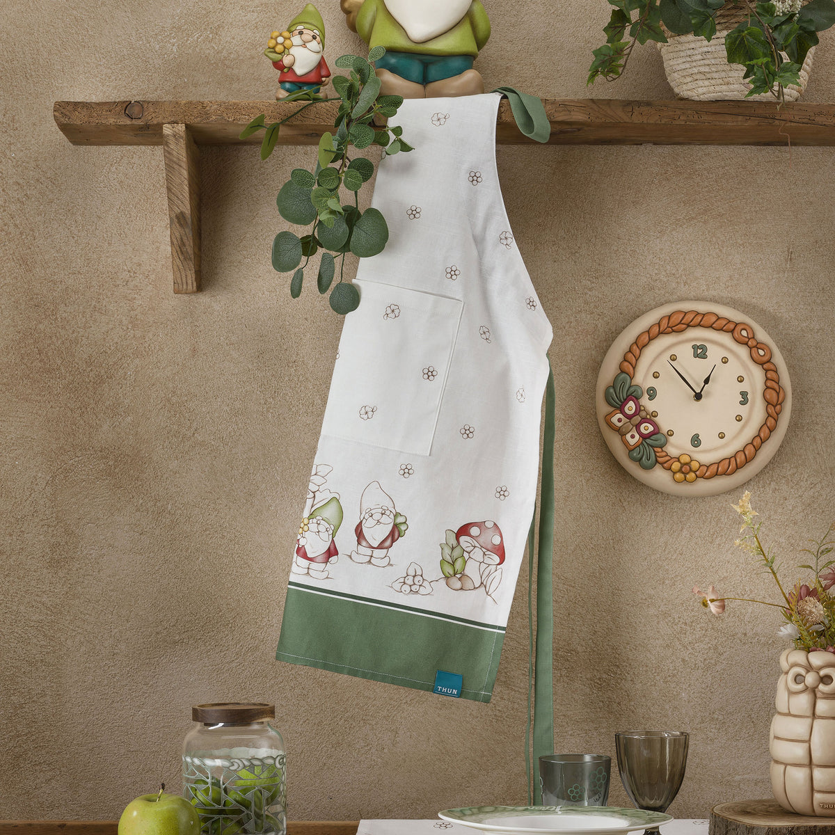 Grembiule con gnomi 100% cotone Thun gnomes
