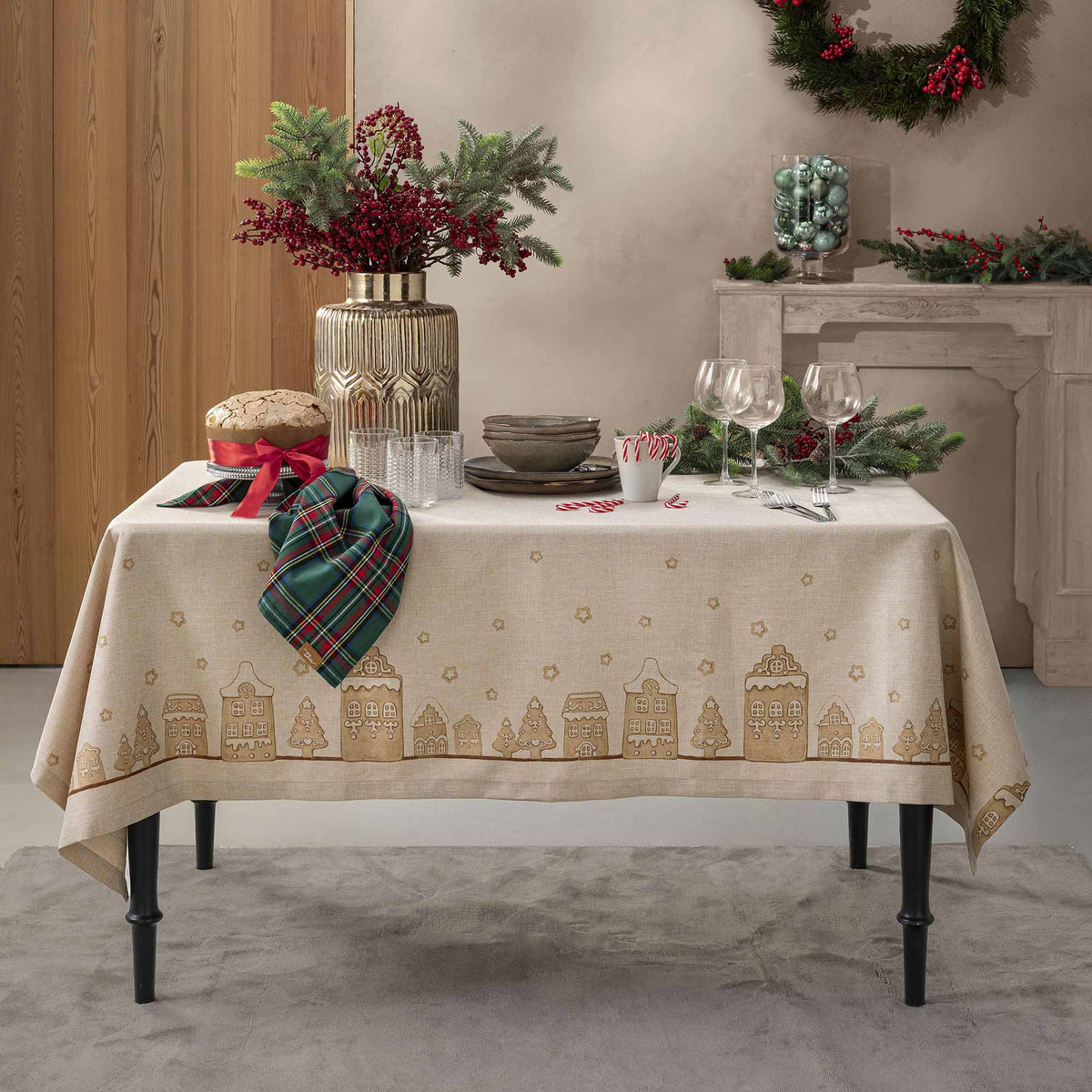 Tovaglia antimacchia natalizia Thun Gingerbread