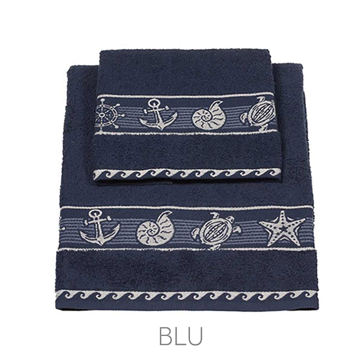 Asciugamani viso + ospite 100% cotone Vingi Marine