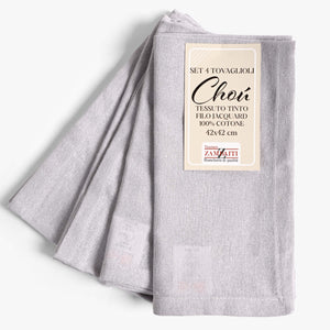 Set 4 Tovaglioli Zambaiti Chou 100% cotone