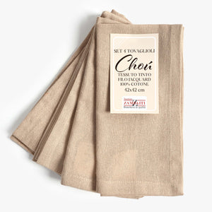 Set 4 Tovaglioli Zambaiti Chou 100% cotone