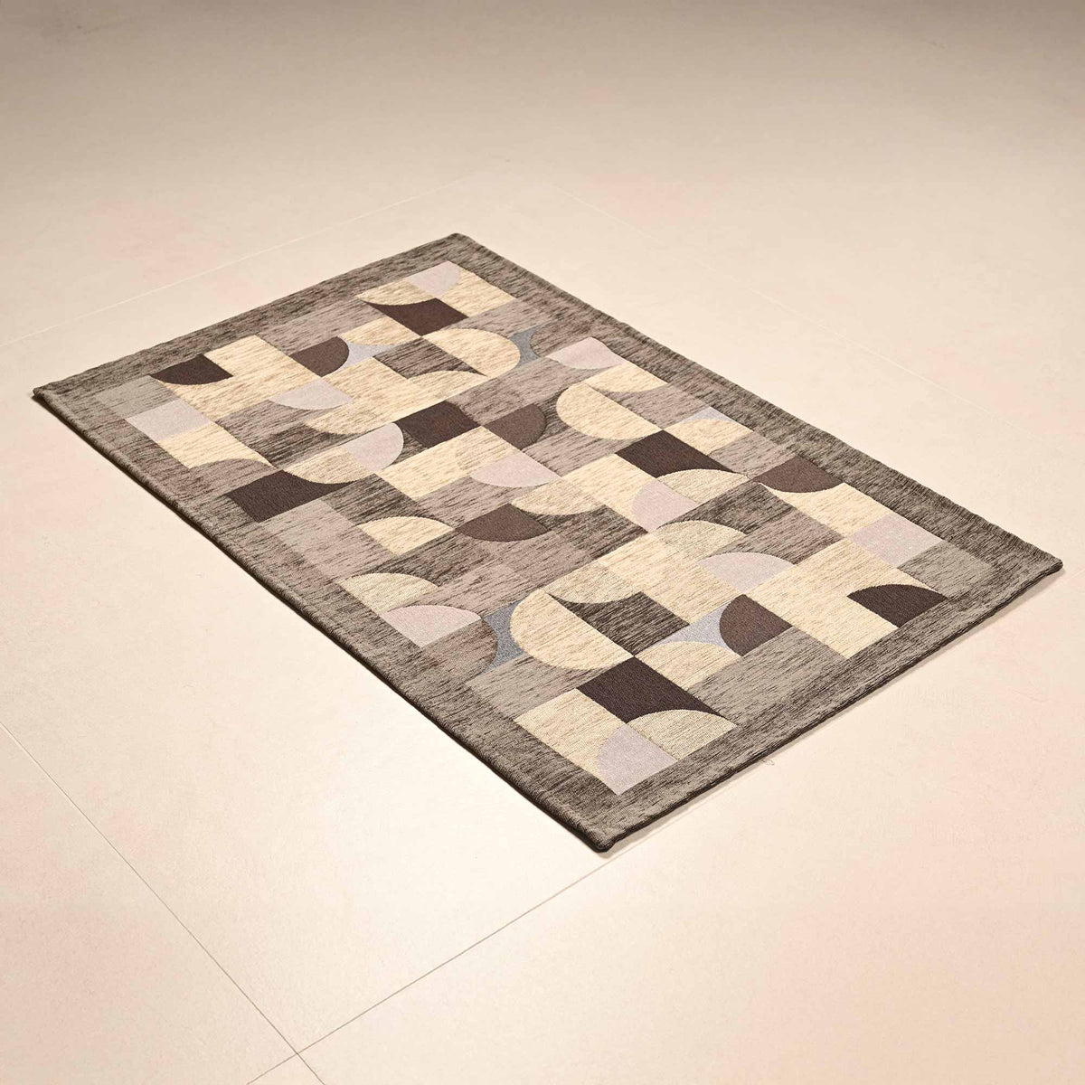 Tappeto arredo in jacquard di ciniglia base antiscivolo Incanto Loop Zambaiti