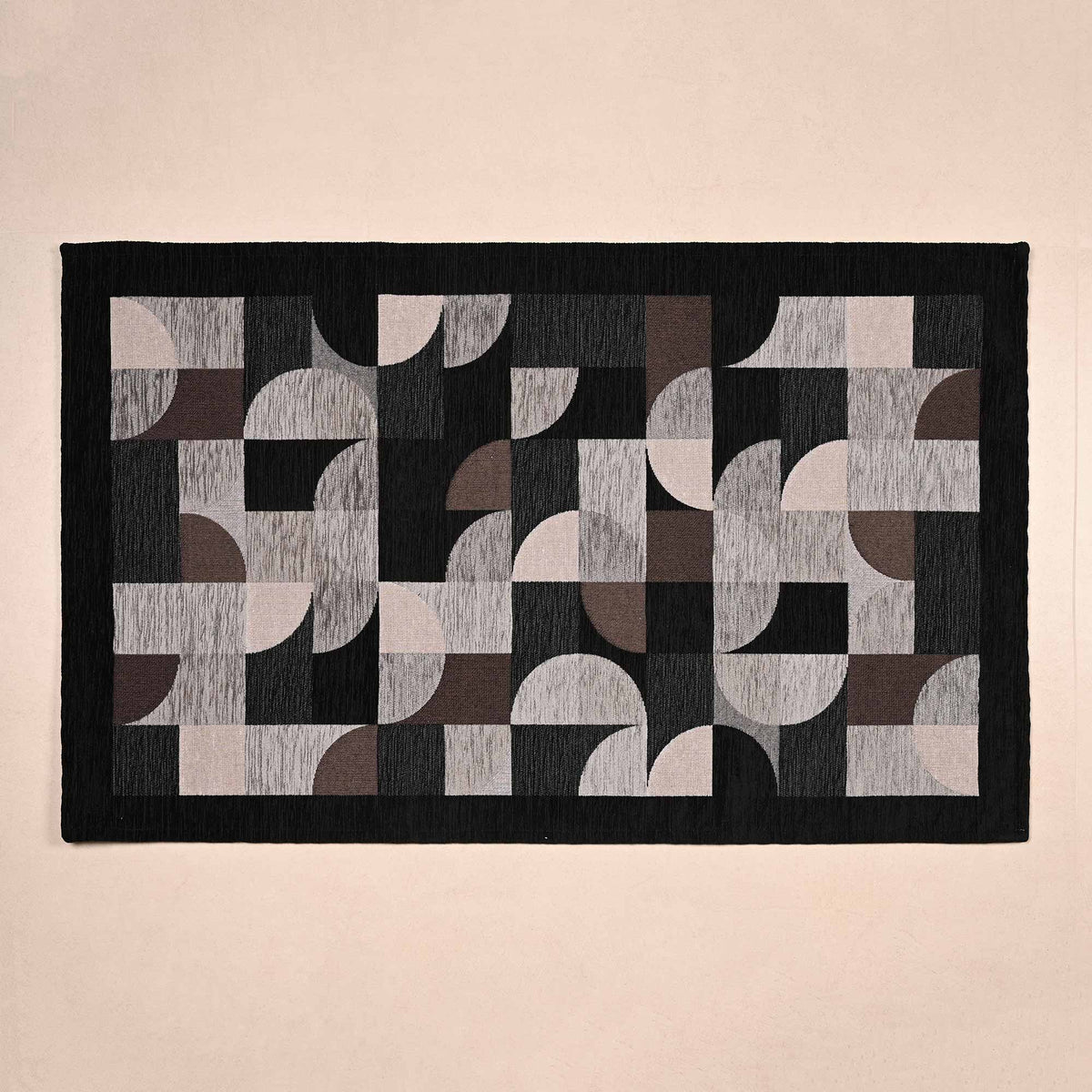 Tappeto arredo in jacquard di ciniglia base antiscivolo Incanto Loop Zambaiti