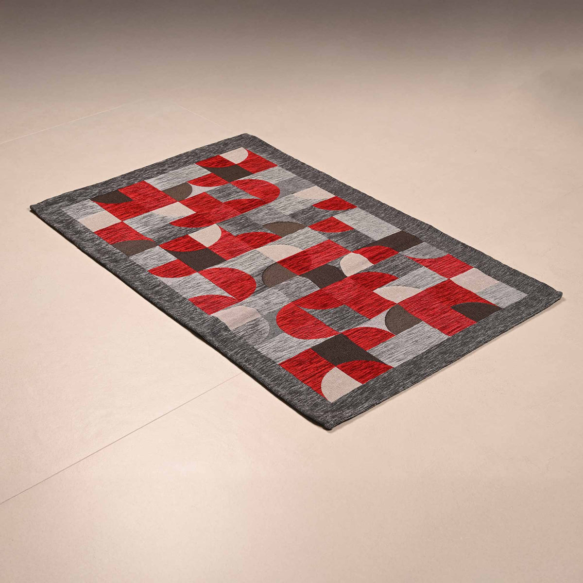 Tappeto arredo in jacquard di ciniglia base antiscivolo Incanto Loop Zambaiti