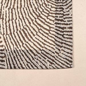 Tappeto arredo jacquard in ciniglia con antiscivolo Ondule Zambaiti