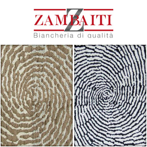Tappeto arredo jacquard in ciniglia con antiscivolo Ondule Zambaiti