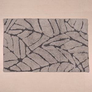 Tappeto da arredo ricami foglie 100% Cotone Leafy Zambaiti