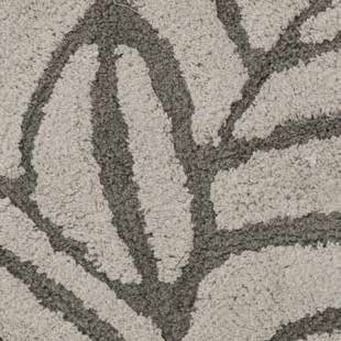 Tappeto da arredo ricami foglie 100% Cotone Leafy Zambaiti