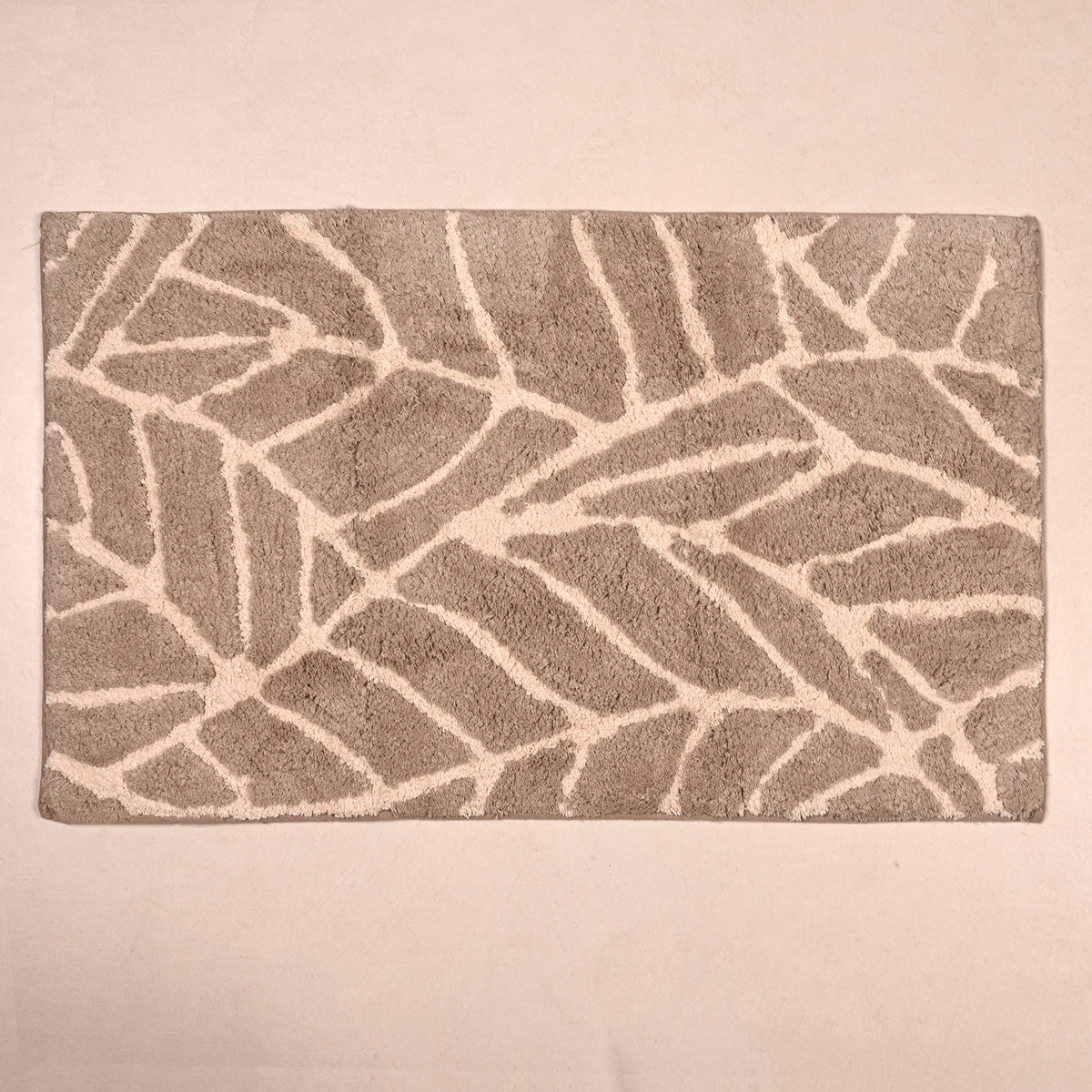 Tappeto da arredo ricami foglie 100% Cotone Leafy Zambaiti