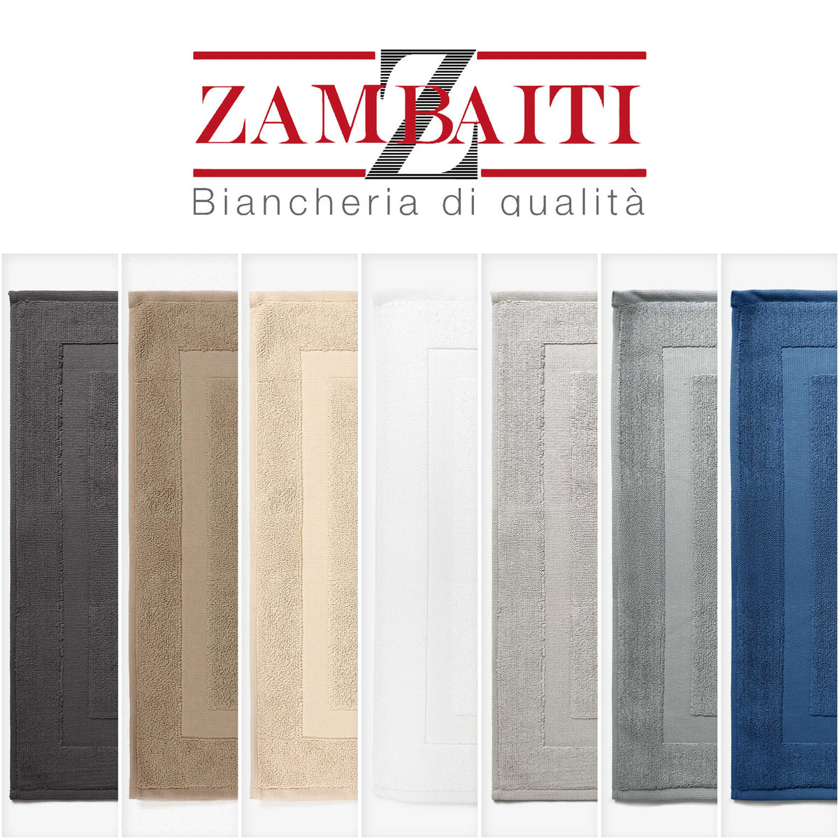 Tappetino scendidoccia Zambaiti spugna 100% cotone 50x70 1330 g/m²