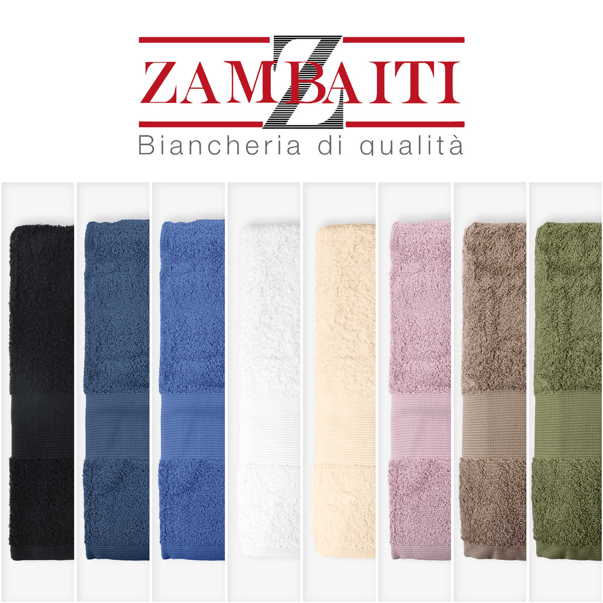 Telo doccia Zambaiti 100x150 spugna 100% cotone 550 g/m²