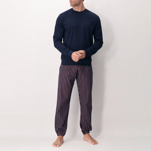 Pigiama Uomo in caldo cotone pantalone a righe spigate Perofil VPRT92975
