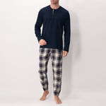 Pigiama uomo fantasia scozzese in caldo cotone Perofil VPRT92981