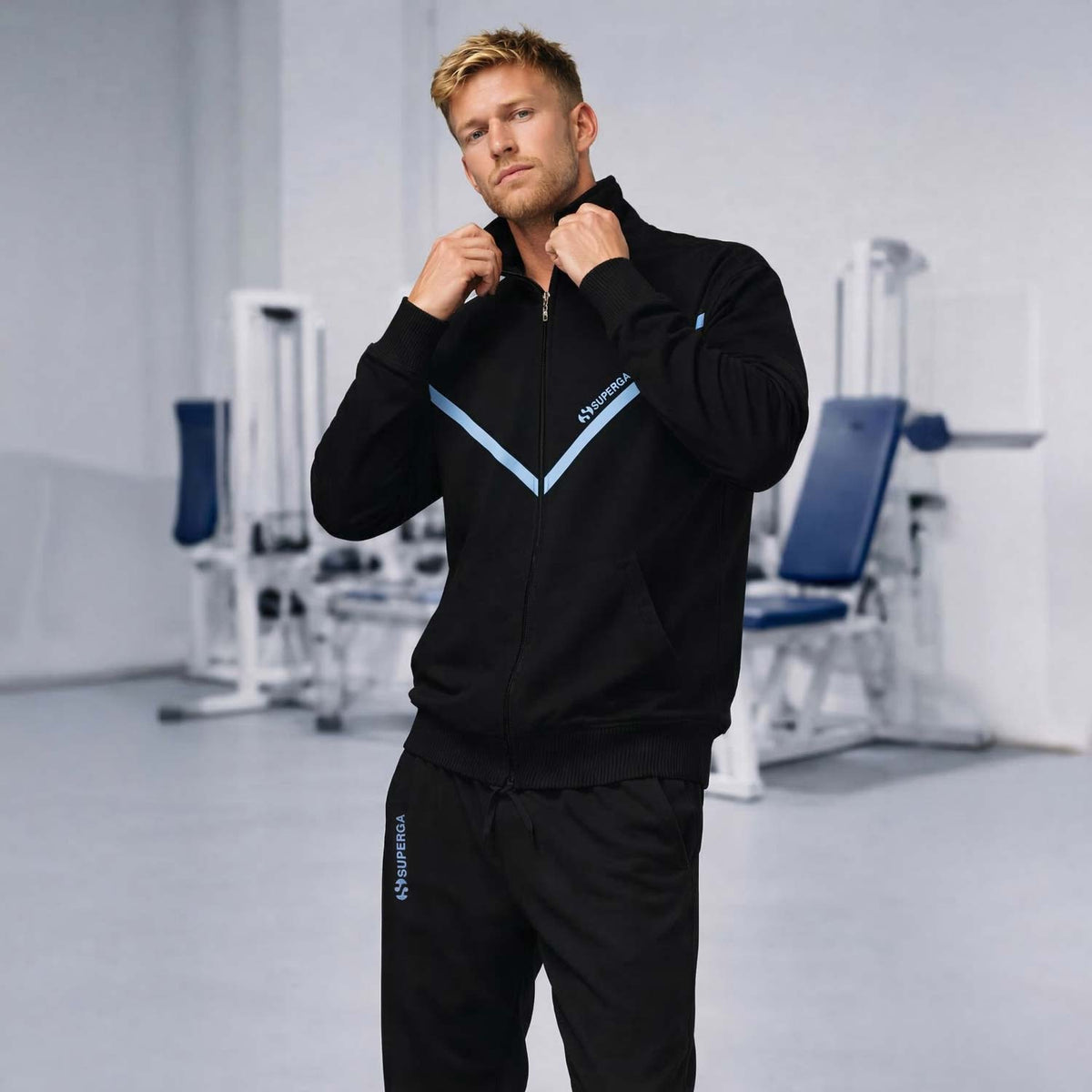 Tuta uomo full zip primaverile Superga SMS26307