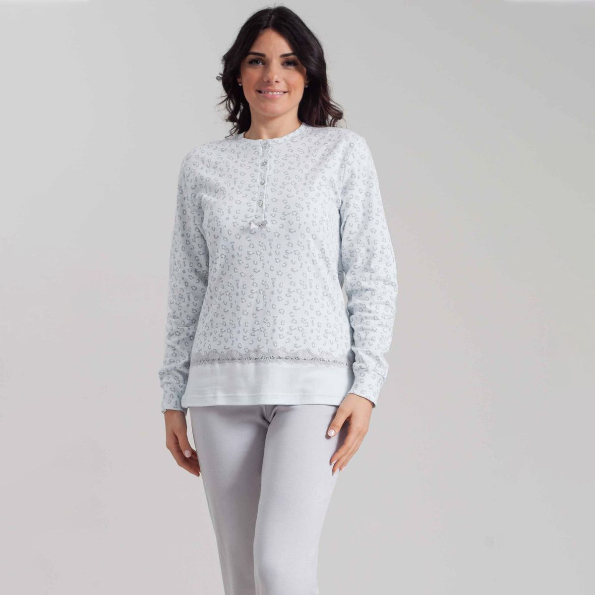 Pigiama donna caldo cotone Irge IR1892