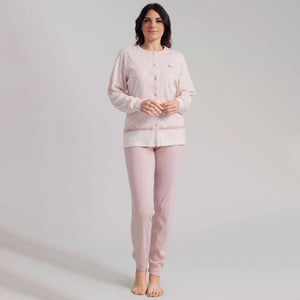 Pigiama donna aperto caldo cotone Irge IR1893