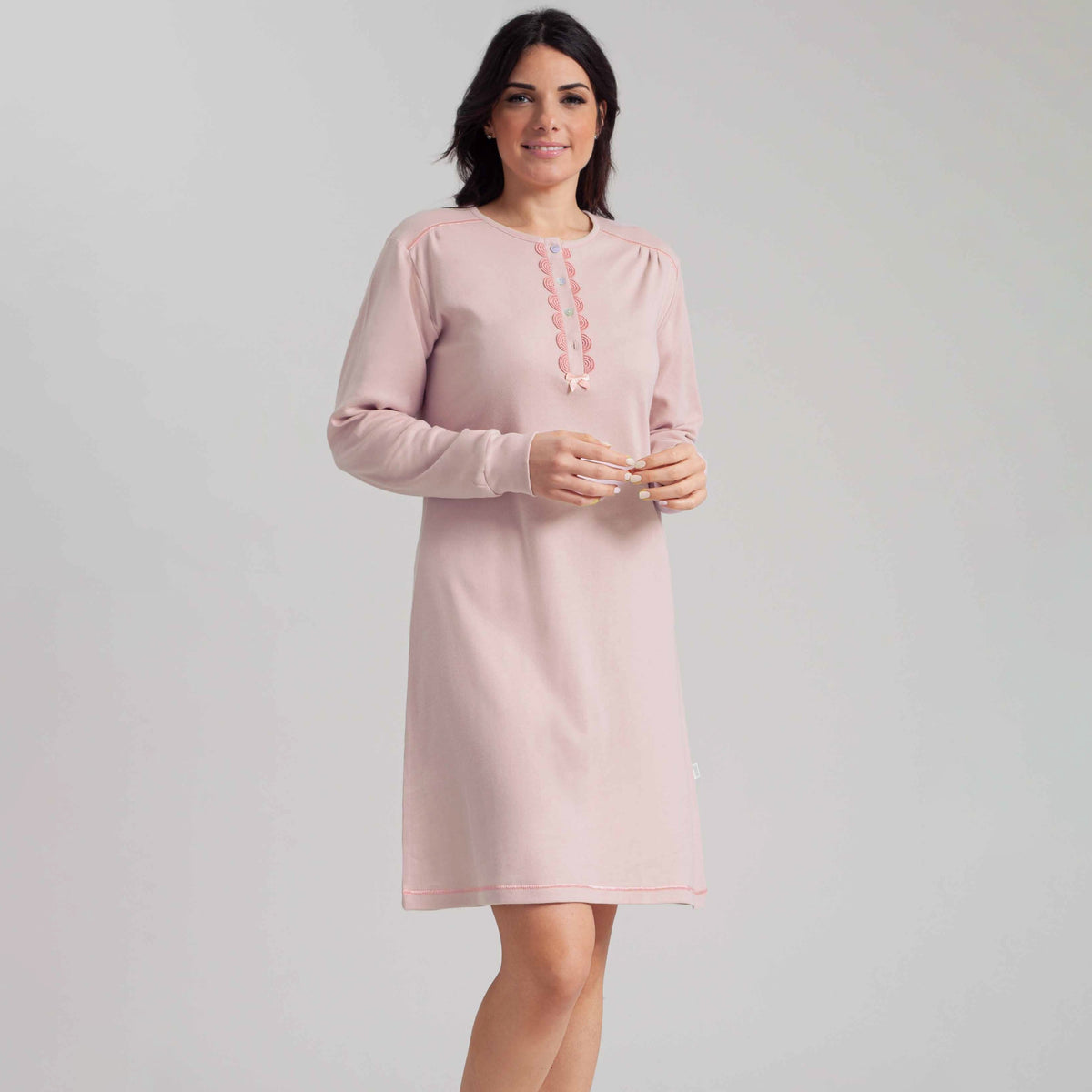 Camicia da notte in caldo cotone invernale Irge IR1903