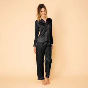 Pigiama donna lungo Irge IRL1519 in raso