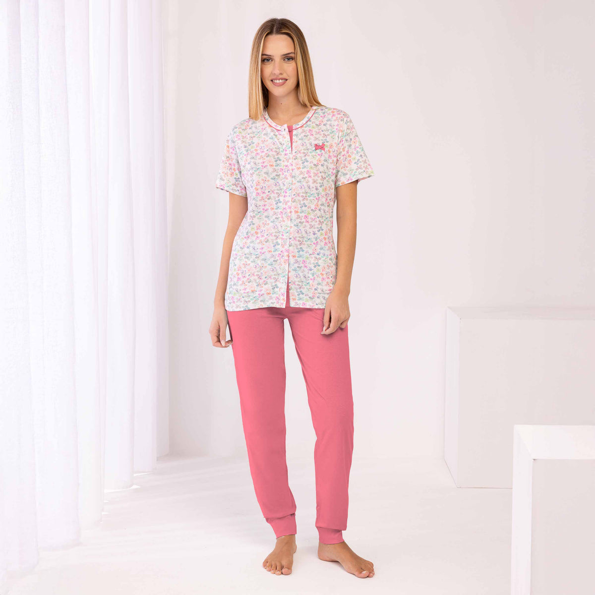 Pigiama Donna Primaverile maglia aperta Irge IRL2266