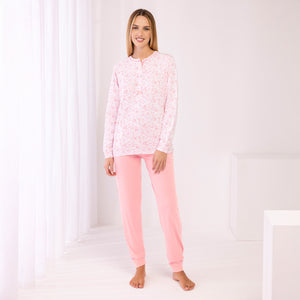 Pigiama Donna floreale in 100% cotone Irge IRL2285