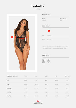Body sexy in pizzo Isabellia a perizoma Obsessive