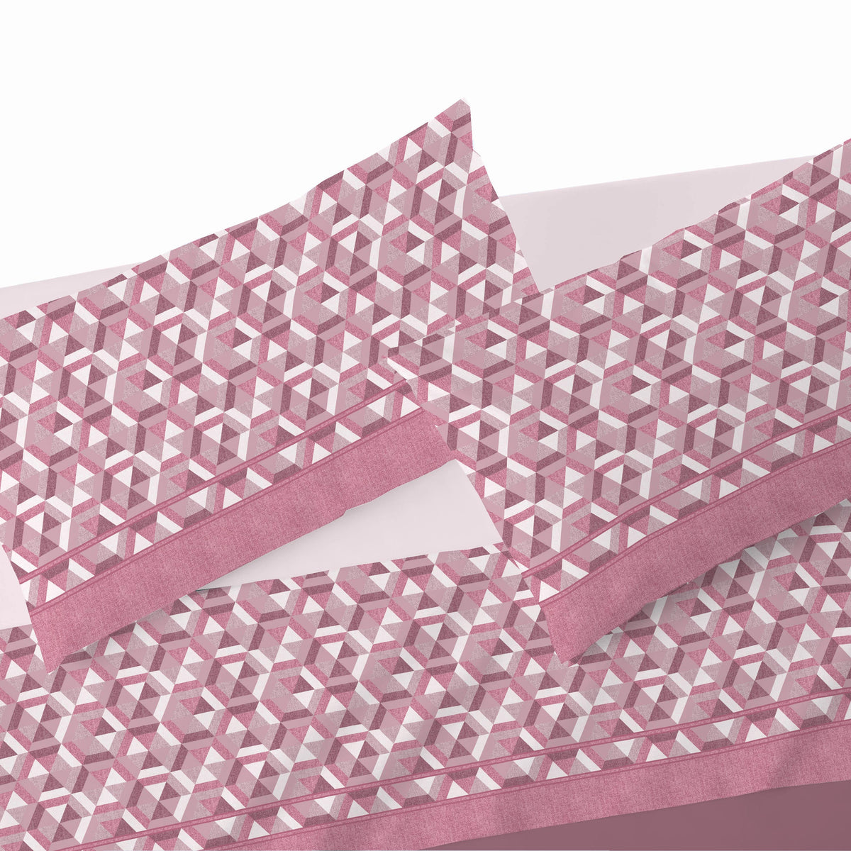 Completo letto singolo fantasia geometrica cotone Biancaluna Ivet
